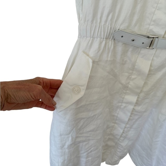 Armani Collezioni White Linen Sleeveless Dress – Size 8 - Picture 5 of 13